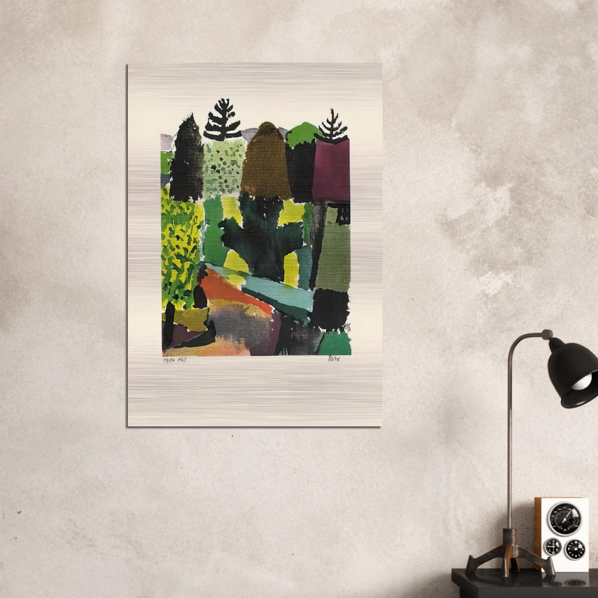 PARK 1920 - Paul Klee Brushed Aluminum Print - 70x100 cm / 28x40 inches | Paul Klee Aluminum Print | Paul Klee Prints