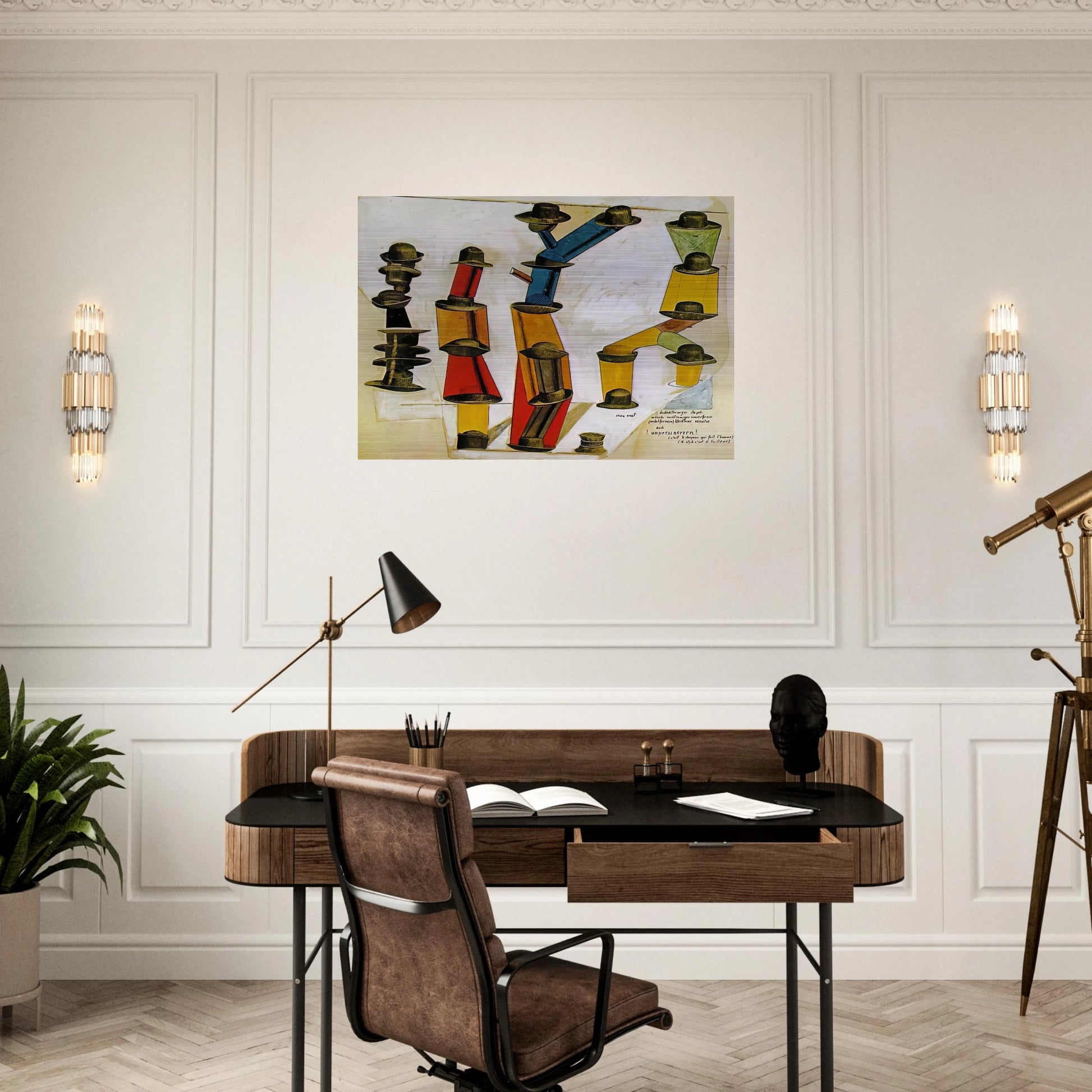 The hat makes the man - Max Ernst Brushed Aluminum Print - 70x100 cm / 28x40 inches | Max Ernst Aluminum Print | Max Ernst Prints