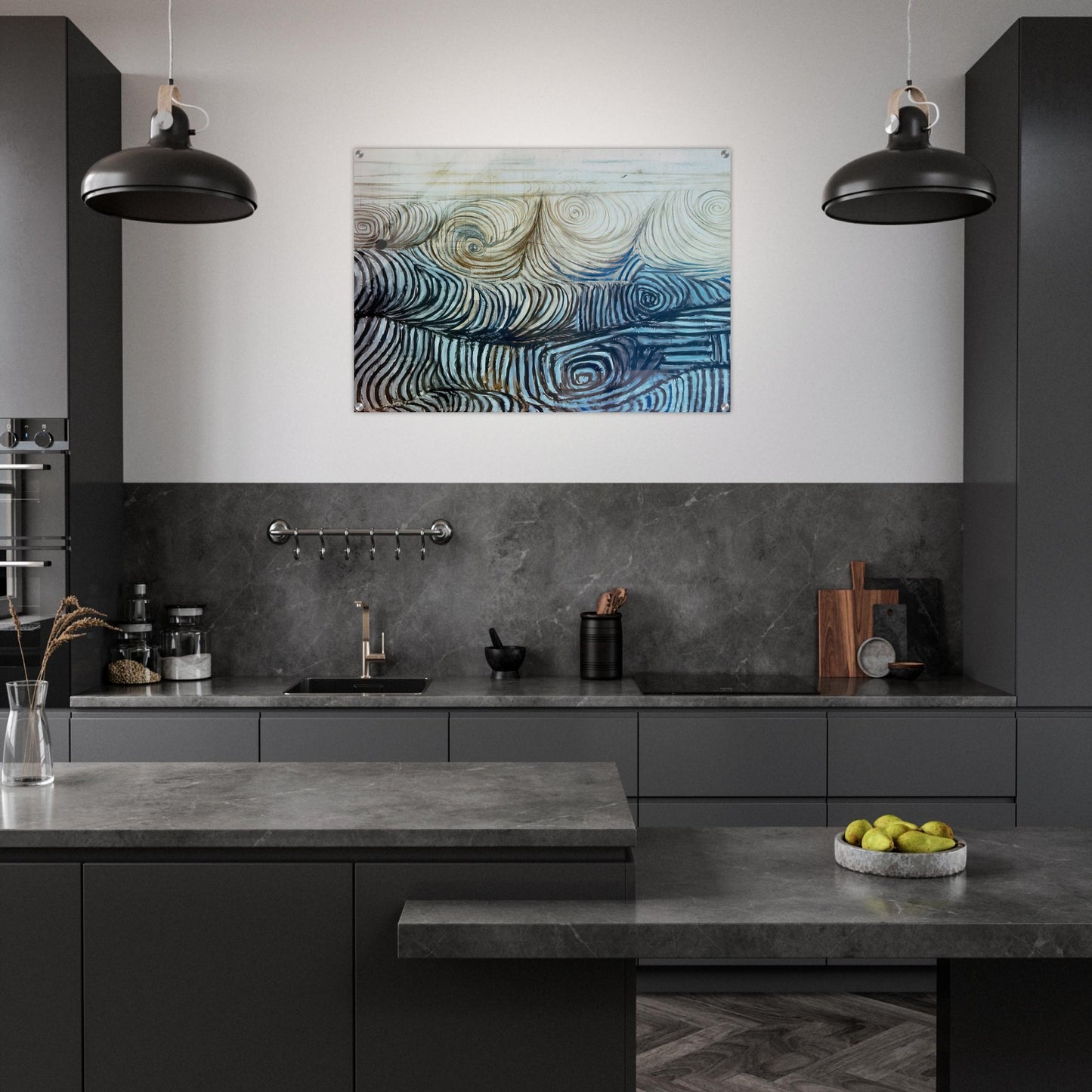 THE WAVE 1950 - Victor Pasmore Acrylic Print - 70x100 cm / 28x40″ inches