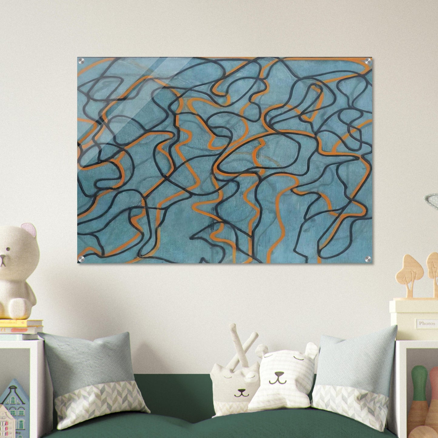Letter About Rocks #3, Blue Ground - 2010 - Brice Marden Acrylic Print - 70x100 cm / 28x40″ inches