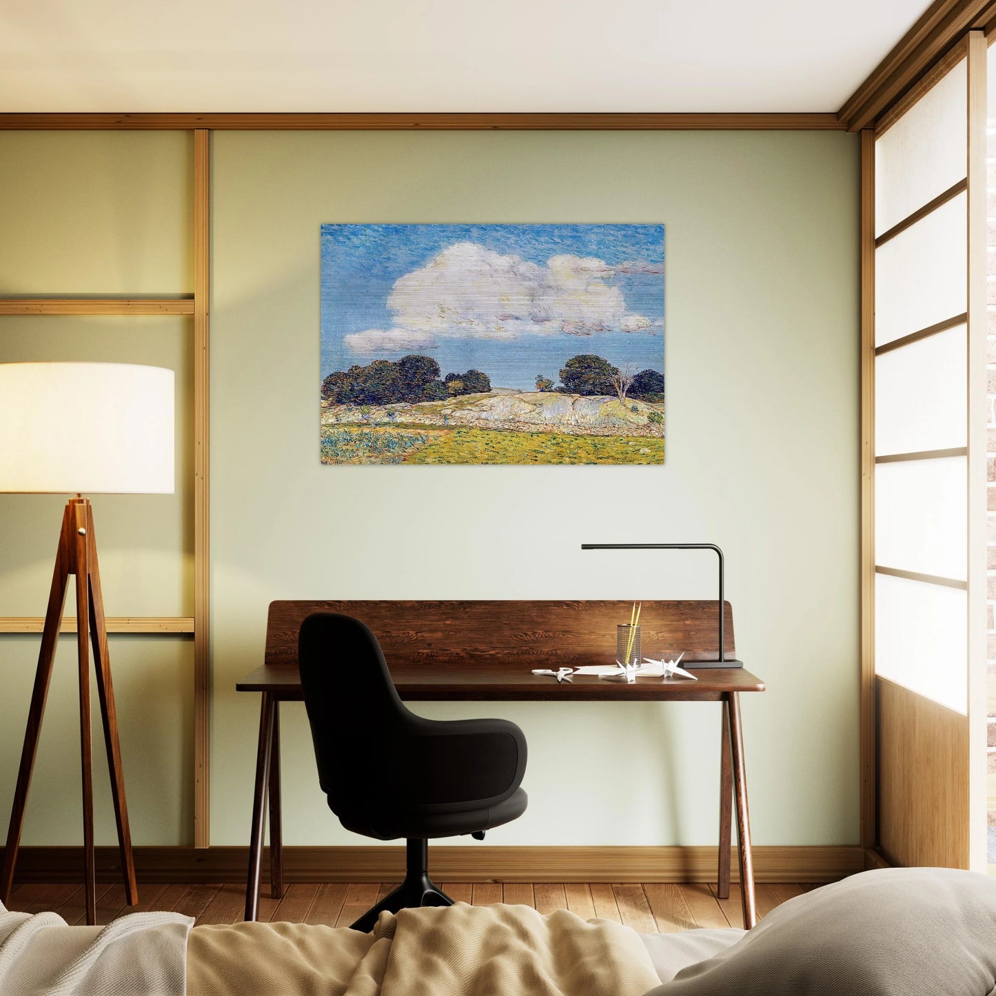 Dragon Cloud, Old Lyme - Childe Hassam Brushed Aluminum Print - 70x100 cm / 28x40 inches | Childe Hassam Aluminum Print | Childe Hassam Prints