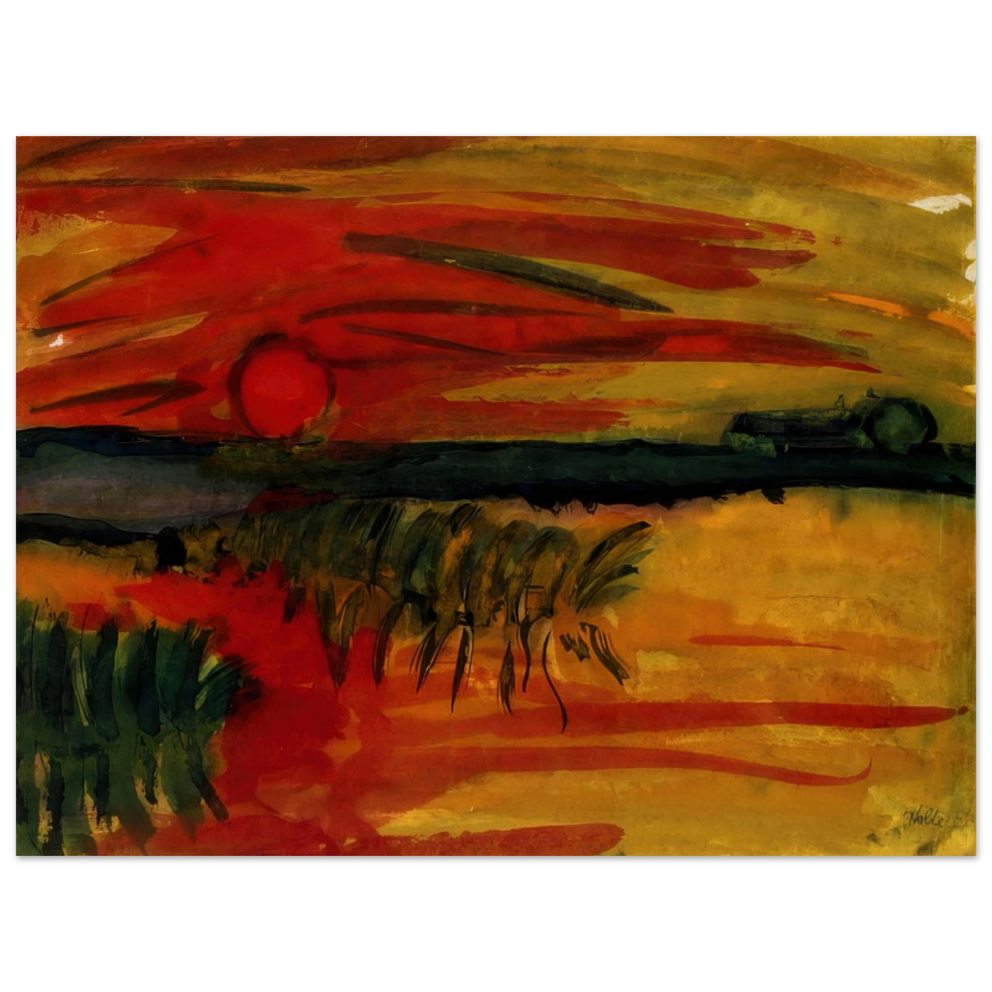 Emil Nolde - Sunset  75x100 cm / 30x40inches Fine Art Poster