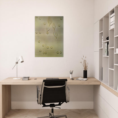 Leafage and Drops - Jean Arp Brushed Aluminum Print - 70x100 cm / 28x40 inches | Jean Arp Aluminum Print | Jean Arp Prints