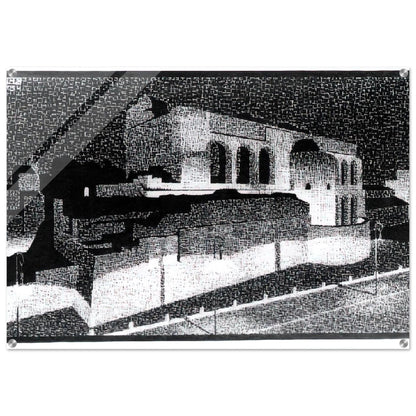 NOCTURNAL ROME BASILICA OF CONSTANTINE - MC Escher Acrylic Print - 70x100 cm / 28x40″ inches | MC Escher Wall Art | MC Escher Prints