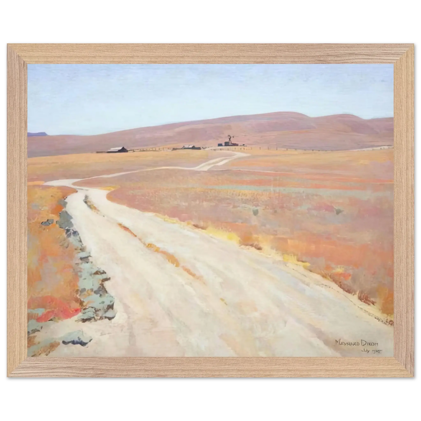Maynard Dixon - ABANDONED RANCH 1935 Wall art - 28x43  cm / XL (11x17 Inches) - Fine Art Poster - -