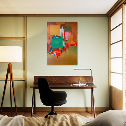 Song of the Nightingale - Hans Hofmann Brushed Aluminum Print - 70x100 cm / 28x40 inches | Hans Hofmann Aluminum Print | Hans Hofmann Prints