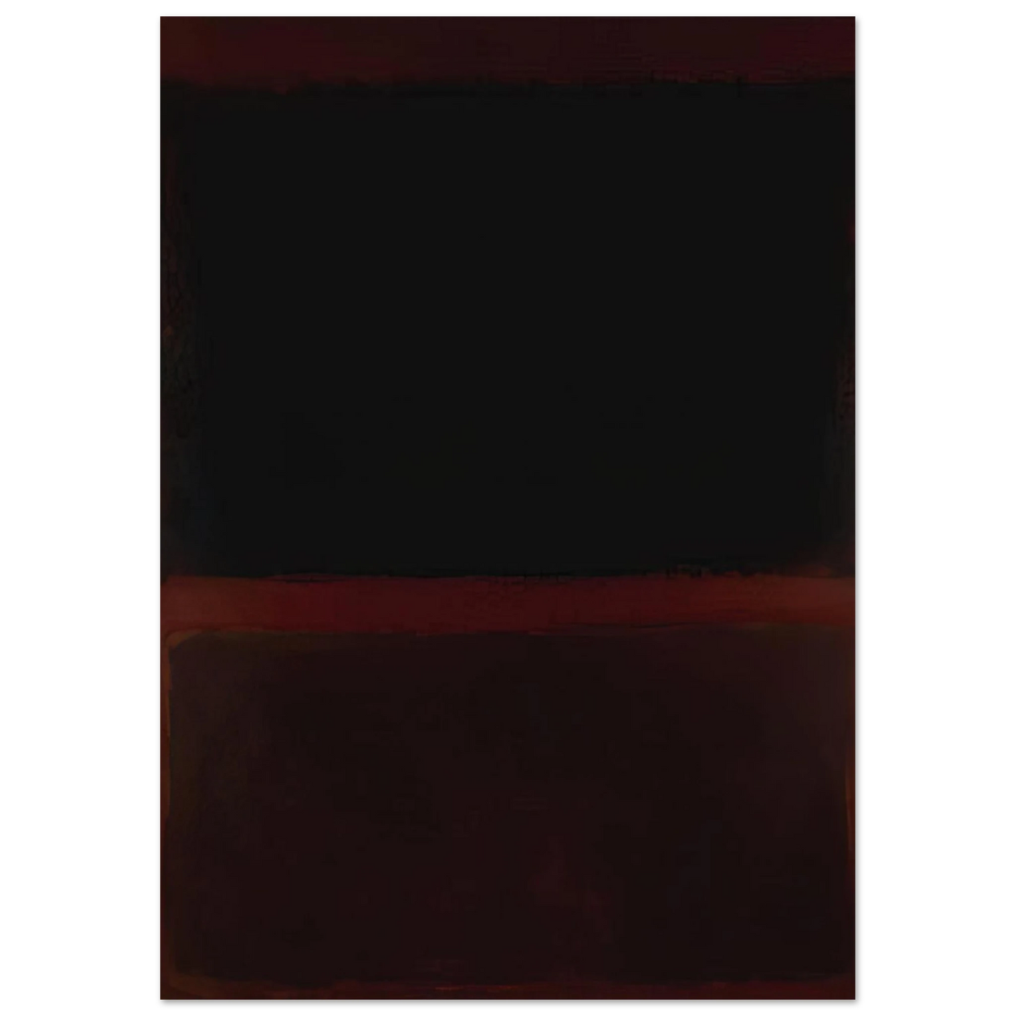 Mark Rothko - Black on Dark Sienna on Purple - 1960 Wall Art - 60x80 cm / 24x32 inches - Premium Wooden Framed Poster With Fine Art Paper-canvas - Black frame