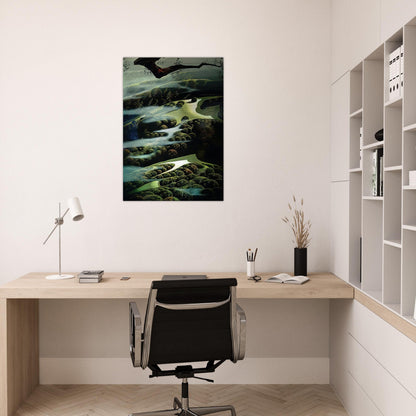Carmel Valley Memory - Eyvind Earle Brushed Aluminum Print - 70x100 cm / 28x40 inches | Eyvind Earle Aluminum Print | Eyvind Earle Prints