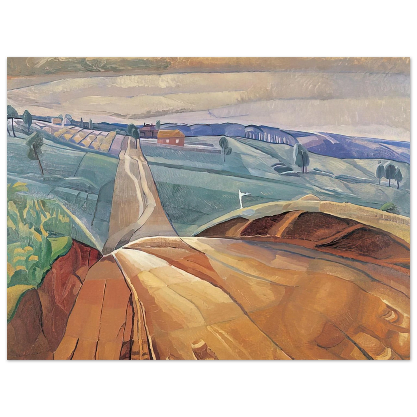 Grace Cossington Smith - Landscape at Pentecost - 1929  75x100 cm / 30x40inches Fine Art Poster