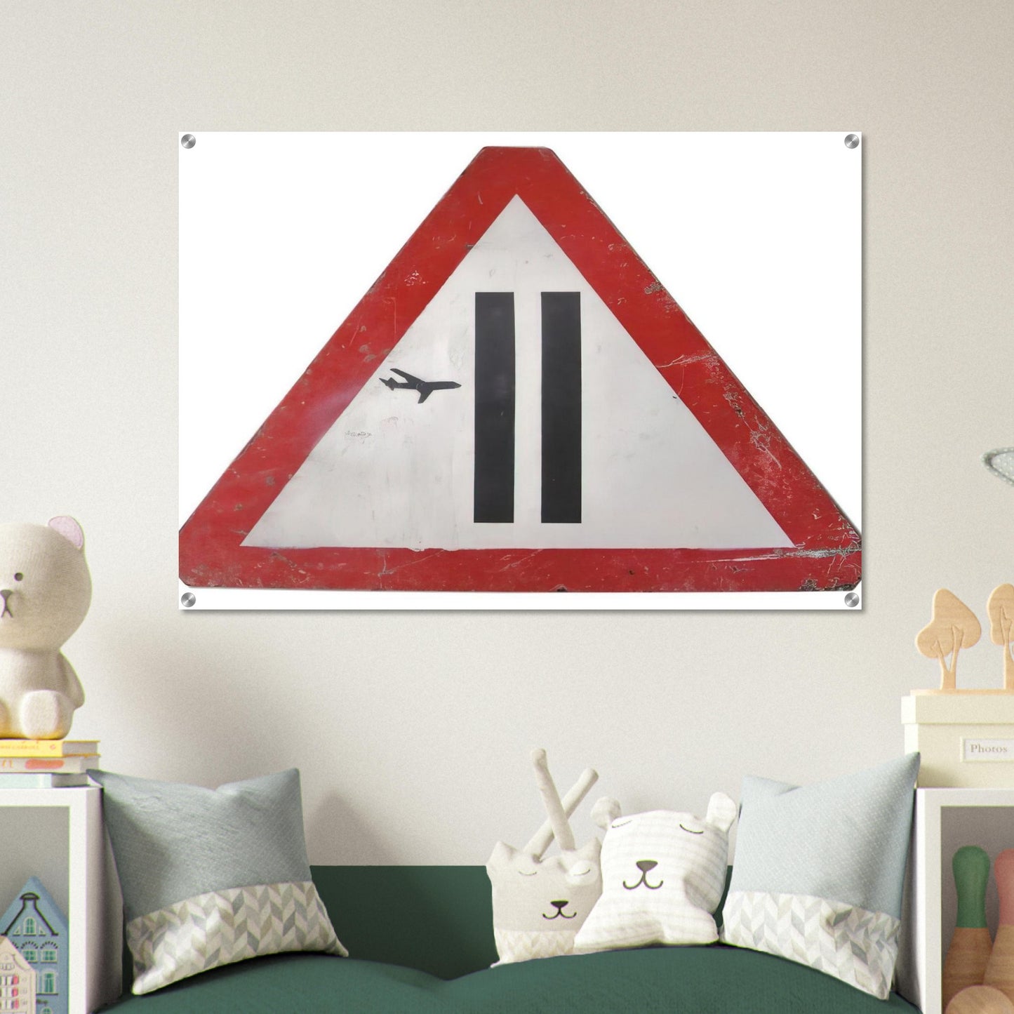 WARNING SIGN 2006 - Banksy Acrylic Print - 70x100 cm / 28x40″ inches
