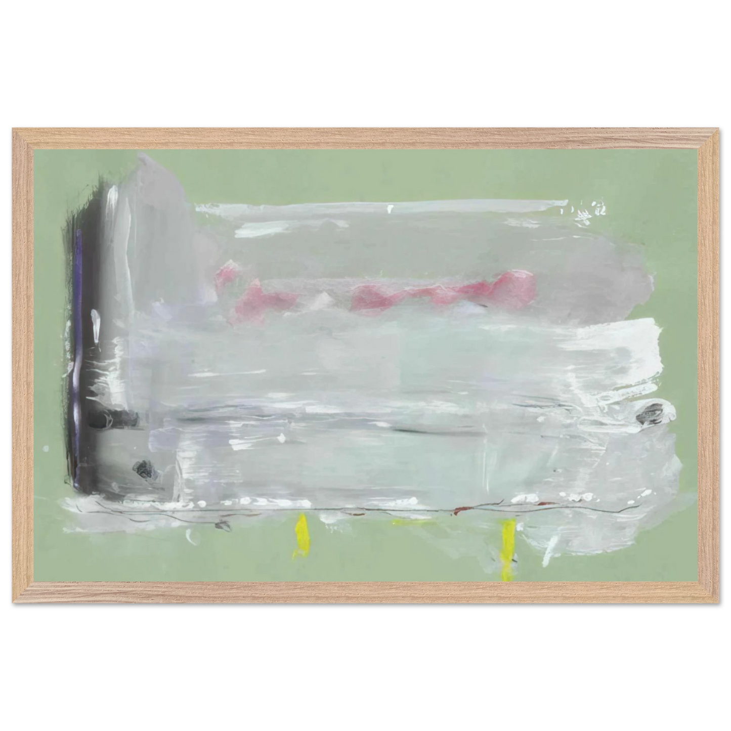 Helen Frankenthaler - Untitled - 1984 Wall art - 13x18 cm / 5x7 inches - Premium Wooden Framed Poster With Fine Art Paper-canvas - White frame