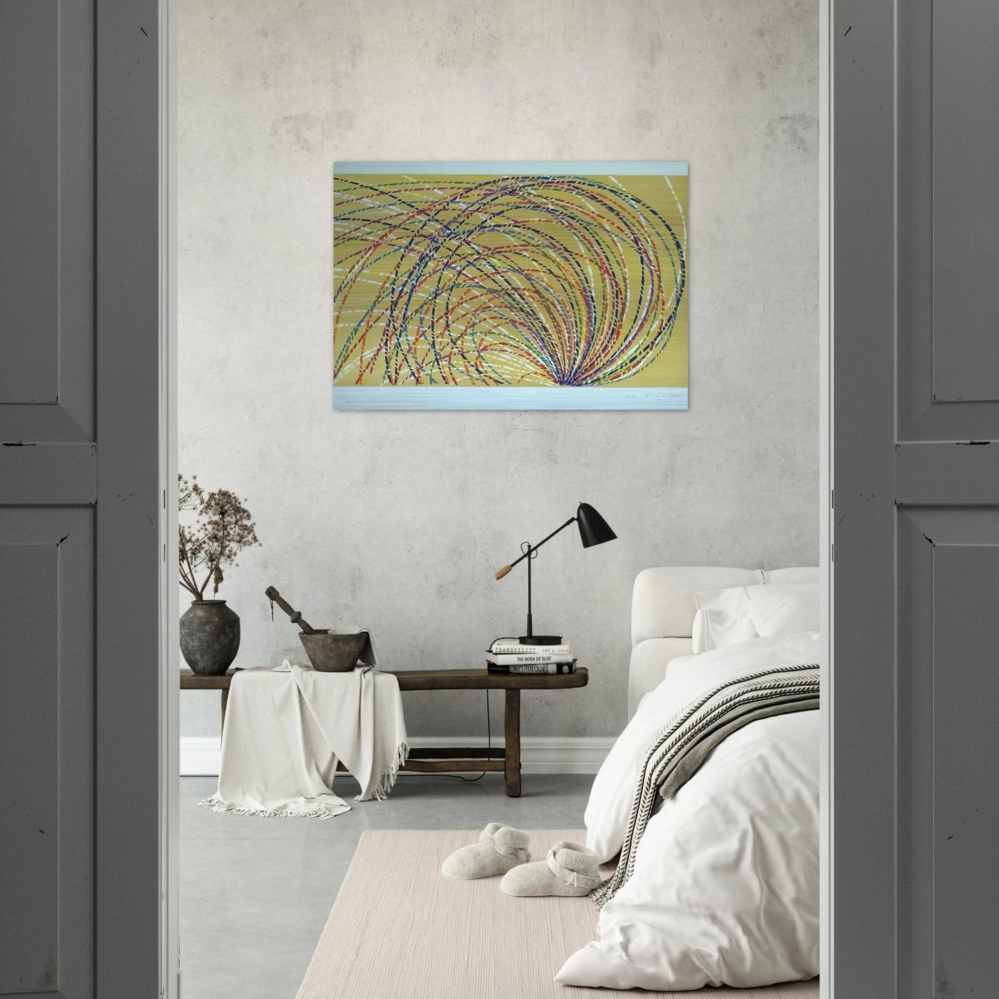 Aurora - 1985 - Piero Dorazio Brushed Aluminum Print - 70x100 cm / 28x40 inches | Piero Dorazio Aluminum Print | Piero Dorazio Prints