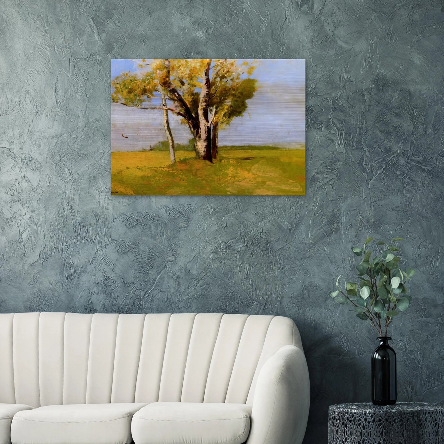 TREES - Odilon Redon Brushed Aluminum Print - 70x100 cm / 28x40 inches | Odilon Redon Aluminum Print | Odilon Redon Prints