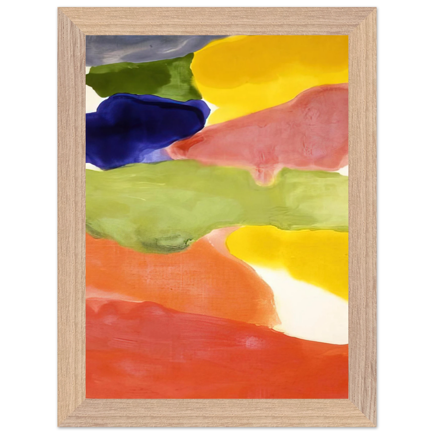 Helen Frankenthaler - Tutti-Fruitti - 1966 Wall art - 70x100 cm / 28x40 inches - Premium Wooden Framed Poster With Fine Art Paper-canvas - White frame