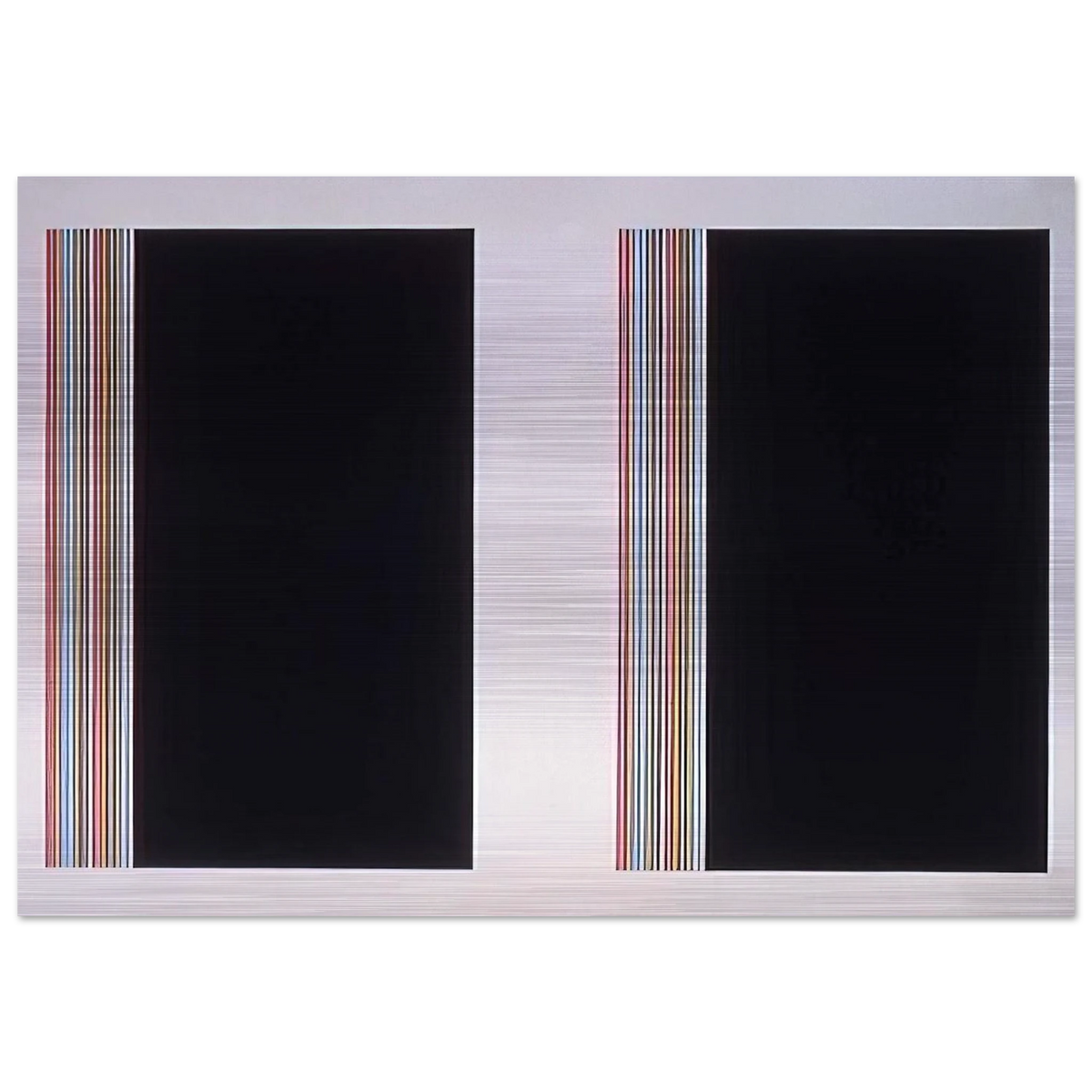 Looking Glass - Color Field Painting - Gene Davis Brushed Aluminum Print - 70x100 cm / 28x40 inches | Gene Davis Aluminum Print | Gene Davis Prints