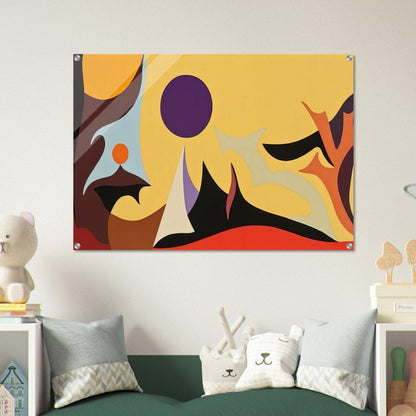 Yellow Landscape - 1953 - Karl Benjamin Acrylic Print - 70x100 cm / 28x40″ inches