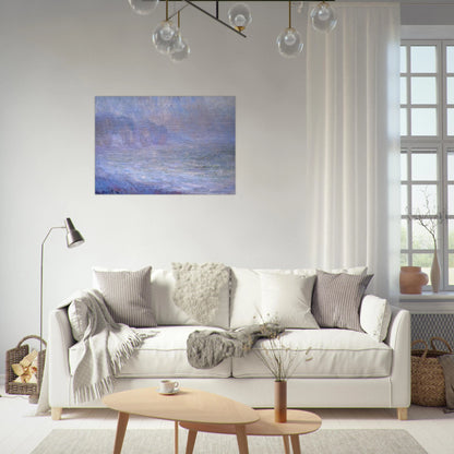 Cliffs at Pourville, Rain - claude monet Brushed Aluminum Print - 70x100 cm / 28x40 inches | claude monet Aluminum Print | claude monet Prints
