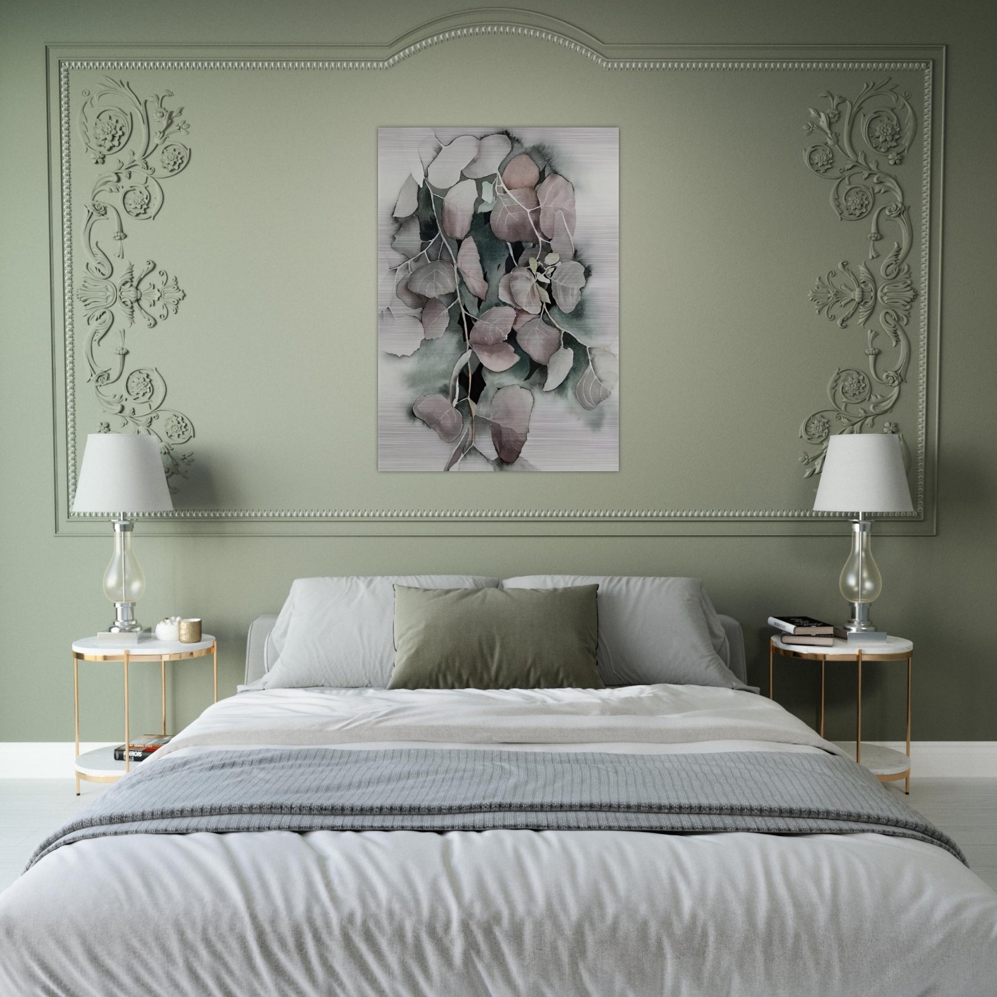 Autumn Leaves - Eyvind Earle Brushed Aluminum Print - 70x100 cm / 28x40 inches | Eyvind Earle Aluminum Print | Eyvind Earle Prints