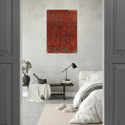 Big Red - Sam Francis Brushed Aluminum Print - 70x100 cm / 28x40 inches | Sam Francis Aluminum Print | Sam Francis Prints