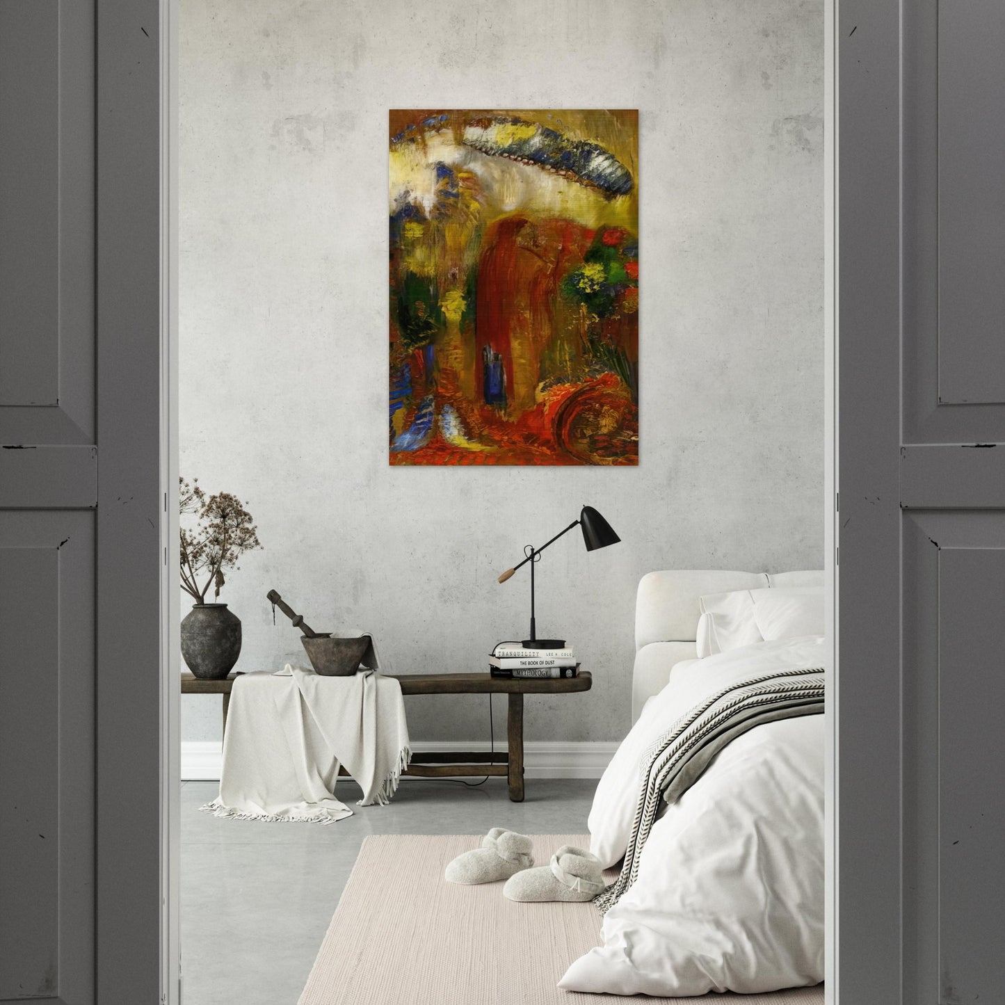 THE SERMON - Odilon Redon Brushed Aluminum Print - 70x100 cm / 28x40 inches | Odilon Redon Aluminum Print | Odilon Redon Prints