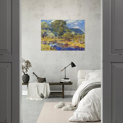 Bedford Hills - Childe Hassam Brushed Aluminum Print - 70x100 cm / 28x40 inches | Childe Hassam Aluminum Print | Childe Hassam Prints
