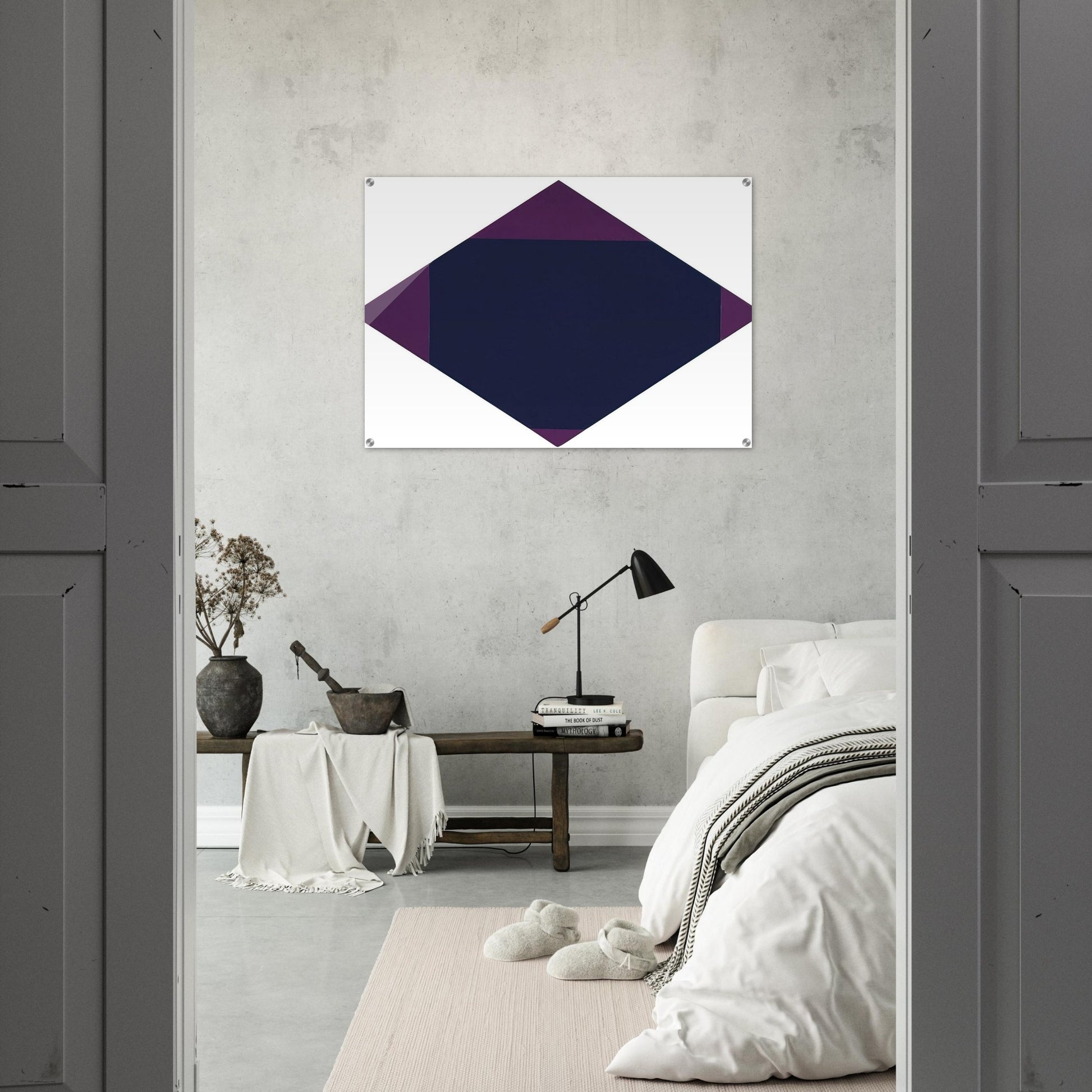 Blau-violettes horizontal-vertikal-quadrat - 1968 - Max Bill Acrylic Print - 70x100 cm / 28x40″ inches