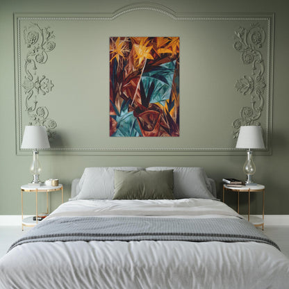 Rayonist lilies - 1913 - Natalia Goncharova Brushed Aluminum Print - 70x100 cm / 28x40 inches | Natalia Goncharova Aluminum Print | Natalia Goncharova Prints