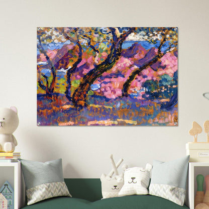 IN THE SHADE OF THE PINES STUDY 1905 - Theo van Rysselberghe Acrylic Print - 70x100 cm / 28x40″ inches
