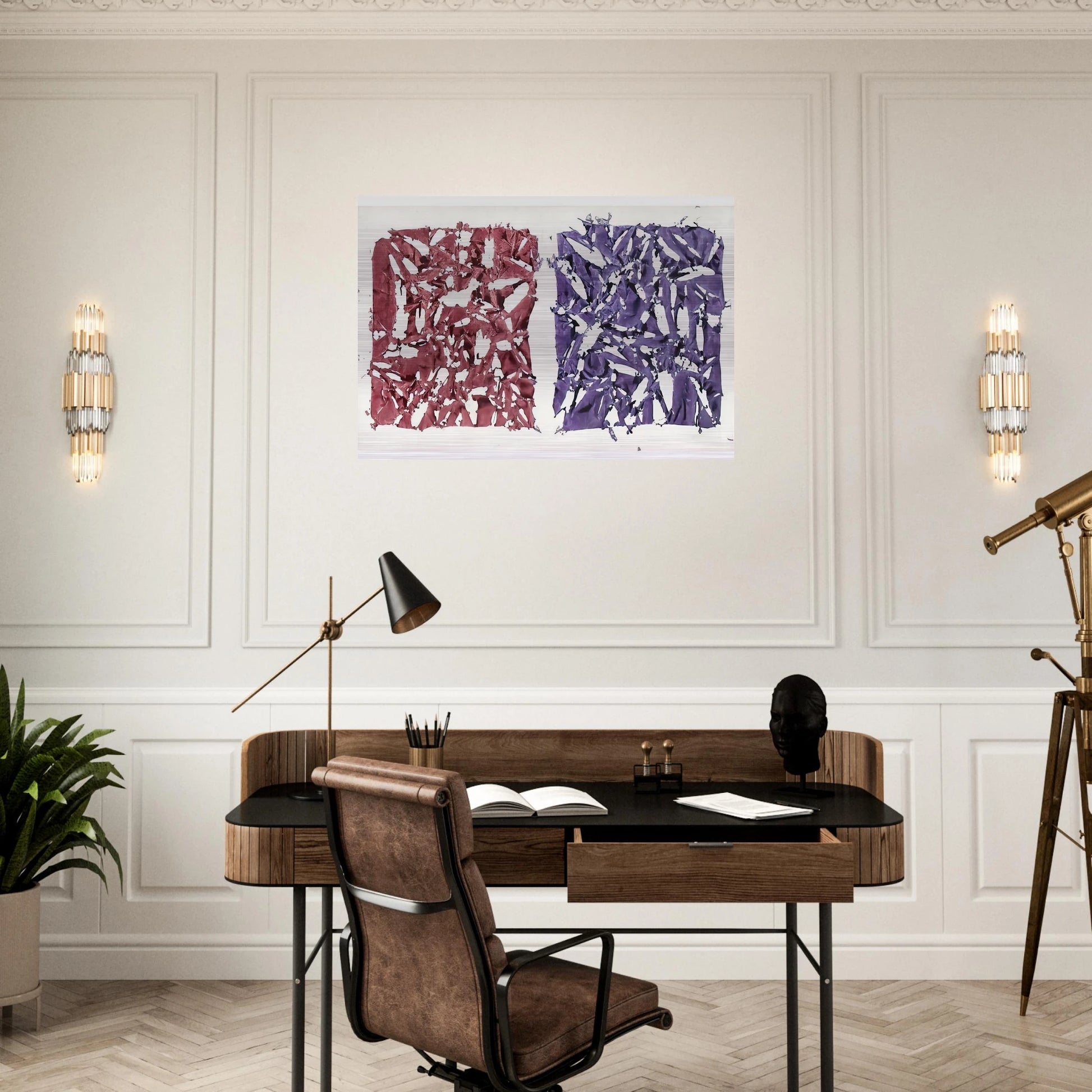 Tabula - 1981 - Simon Hantai Brushed Aluminum Print - 70x100 cm / 28x40 inches | Simon Hantai Aluminum Print | Simon Hantai Prints