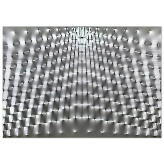 Superficie Argento - 1973 - Enrico Castellani Brushed Aluminum Print - 70x100 cm / 28x40 inches | Enrico Castellani Aluminum Print | Enrico Castellani Prints