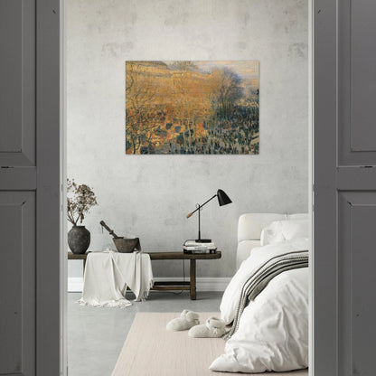 Boulevard of Capucines - claude monet Brushed Aluminum Print - 70x100 cm / 28x40 inches | claude monet Aluminum Print | claude monet Prints