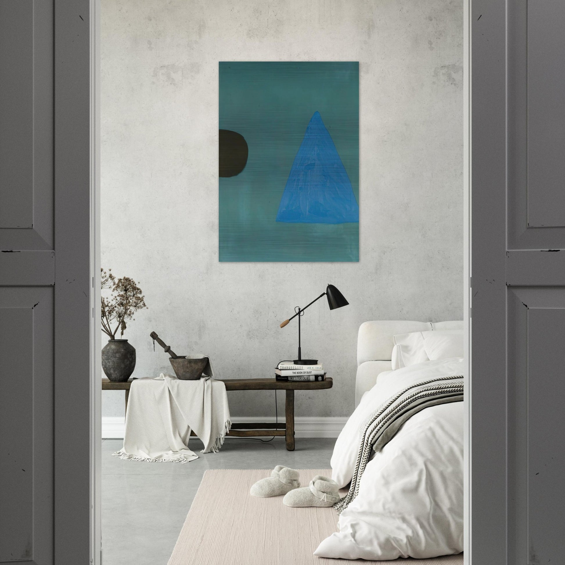 Blue on Blue - 1967 - William Scott Brushed Aluminum Print - 70x100 cm / 28x40 inches | William Scott Aluminum Print | William Scott Prints