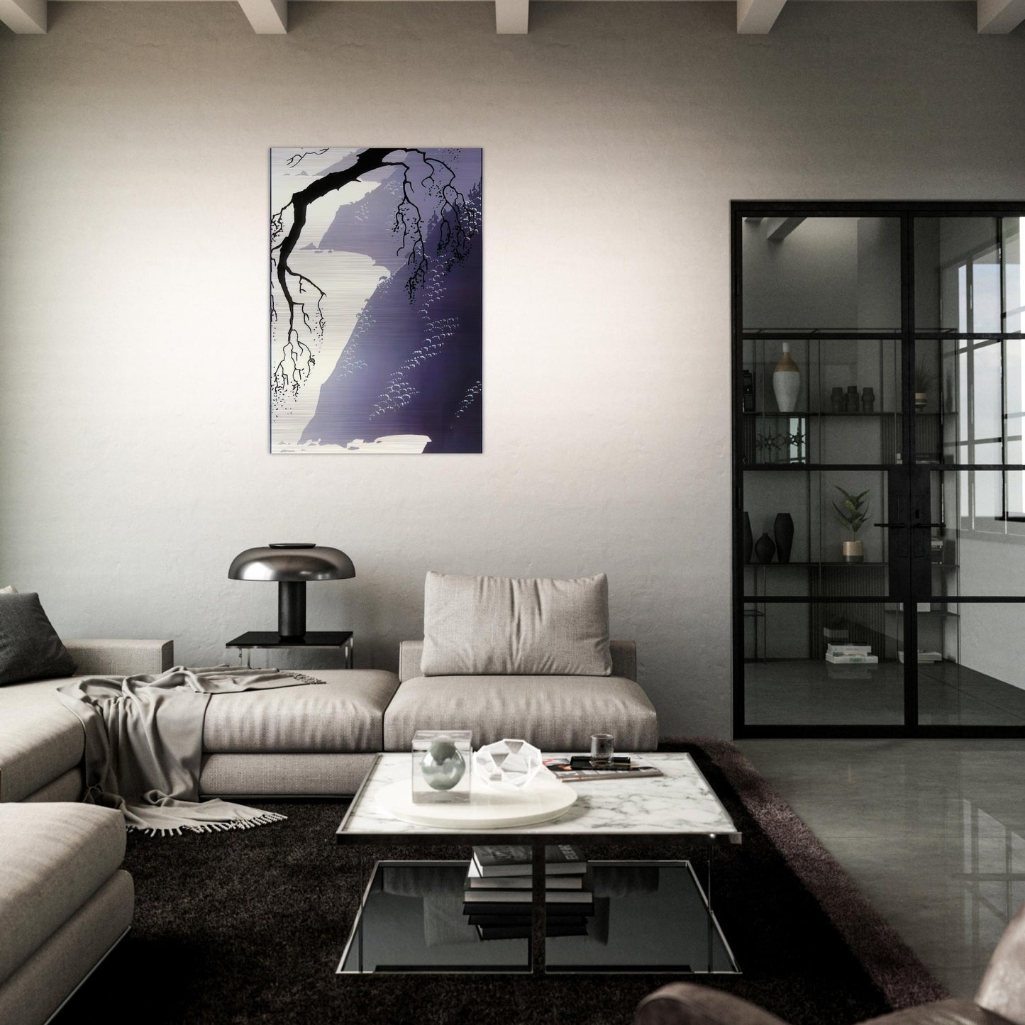Gray Mist - Eyvind Earle Brushed Aluminum Print - 70x100 cm / 28x40 inches | Eyvind Earle Aluminum Print | Eyvind Earle Prints