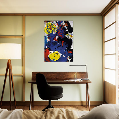 Untitled  SFP94-131  SFF 1801  - Sam Francis Brushed Aluminum Print - 70x100 cm / 28x40 inches | Sam Francis Aluminum Print | Sam Francis Prints