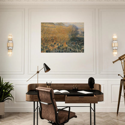Boulevard of Capucines - claude monet Brushed Aluminum Print - 70x100 cm / 28x40 inches | claude monet Aluminum Print | claude monet Prints
