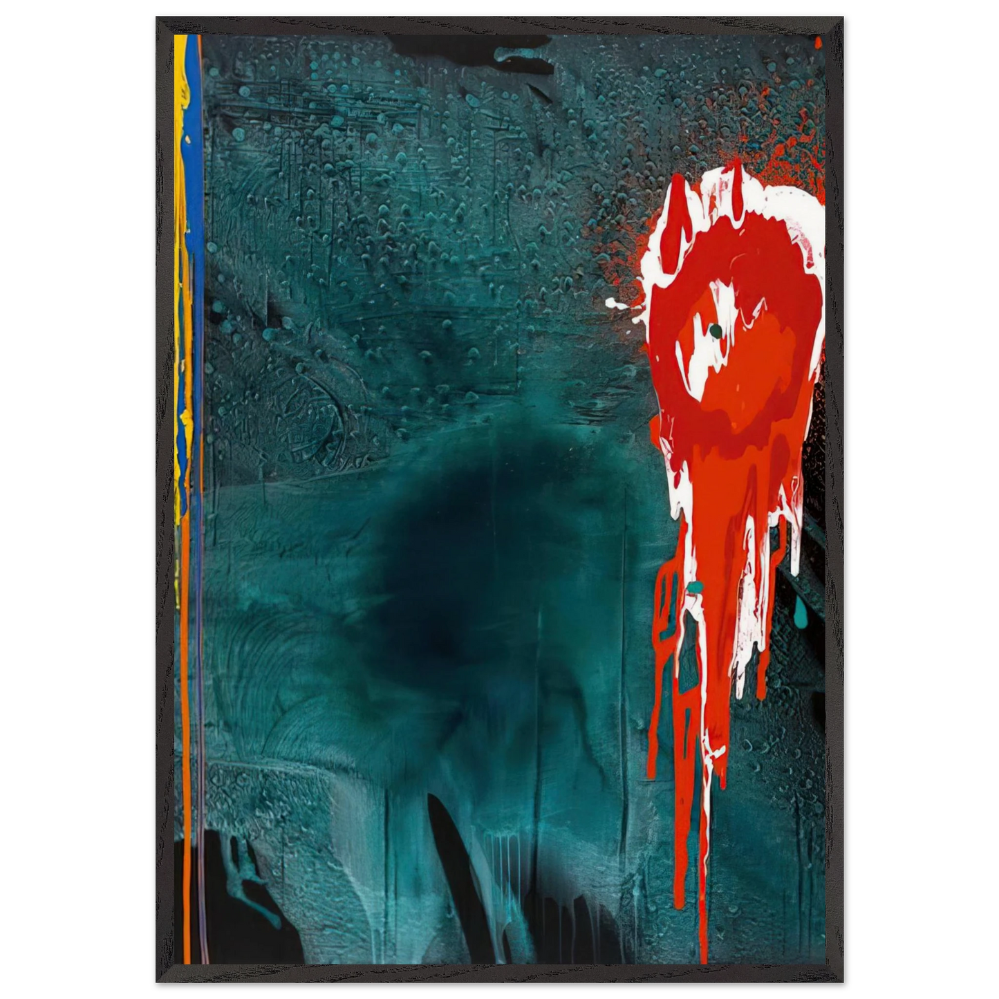 Letter to Chaim - 10706 - 2006 - John Hoyland 70x100 cm / 28x40 inches Framed Art Print – Black Wooden Frame