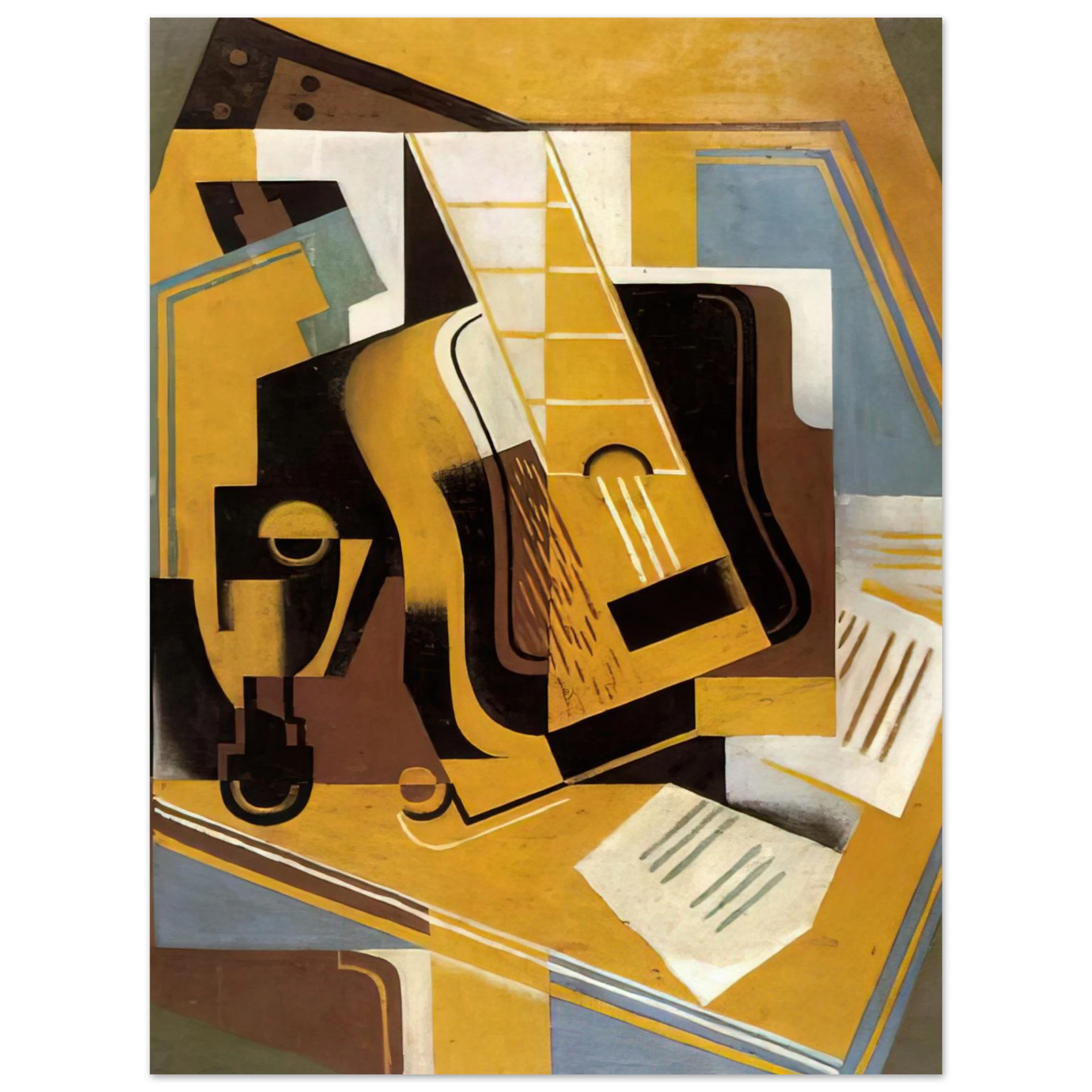 Juan Gris - PHOTOGRAPH OF THE GUITAR 1918  75x100 cm / 30x40inches Fine Art Poster