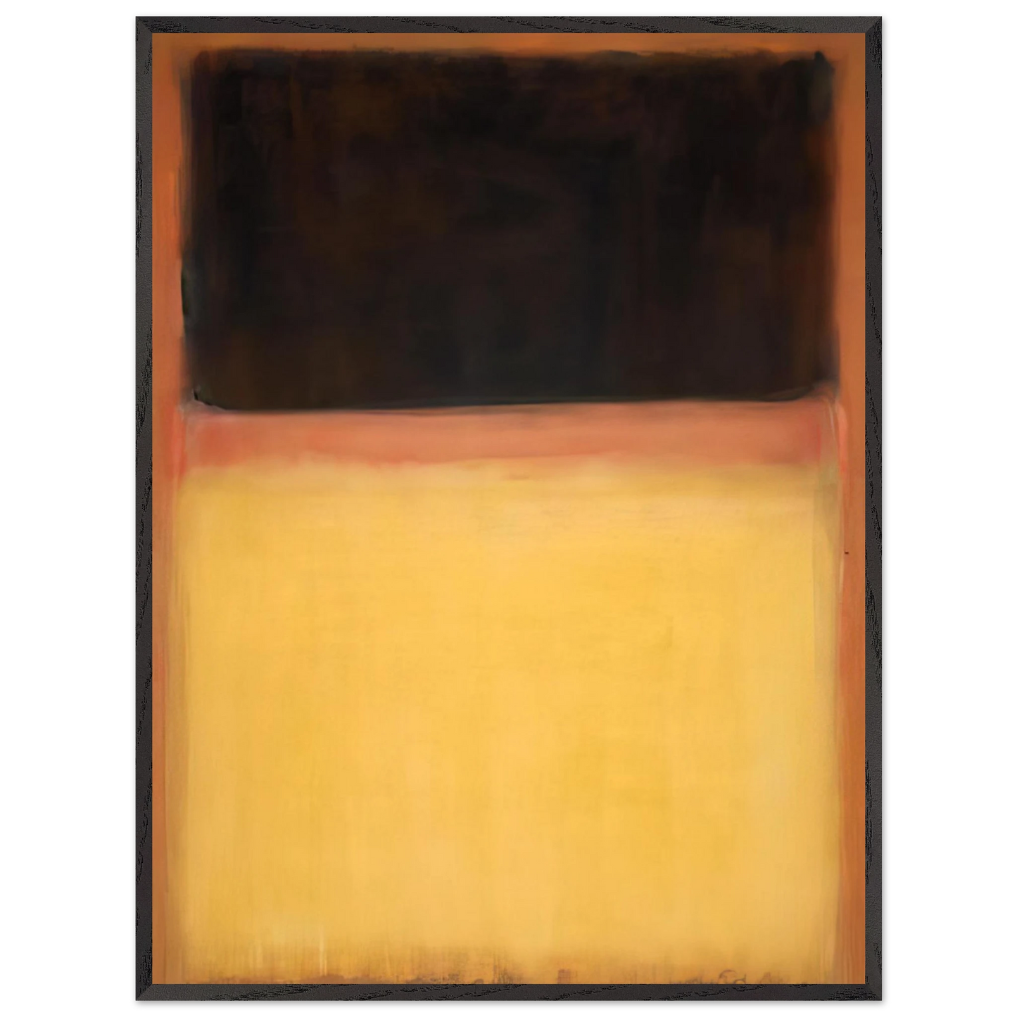 Mark Rothko - No.9 Dark over Light Earth - 1954 Wall Art - 21x29.7 cm / 8x12" - Premium Wooden Framed Poster With Fine Art Paper - White frame