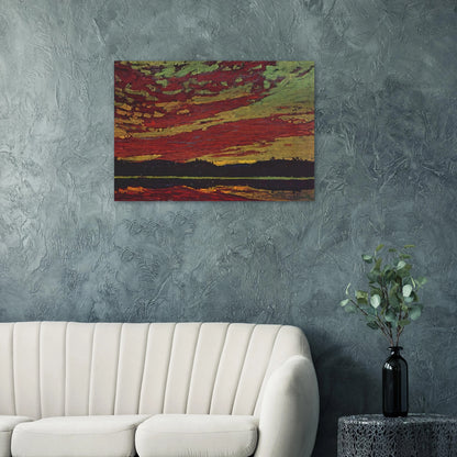 SUNSET 1915 - Tom Thomson Brushed Aluminum Print - 70x100 cm / 28x40 inches | Tom Thomson Aluminum Print | Tom Thomson Prints
