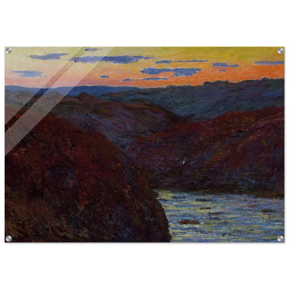 Valley of the Creuse, Sunset - claude monet Acrylic Print - 70x100 cm / 28x40″ inches | claude monet Wall Art | claude monet Prints