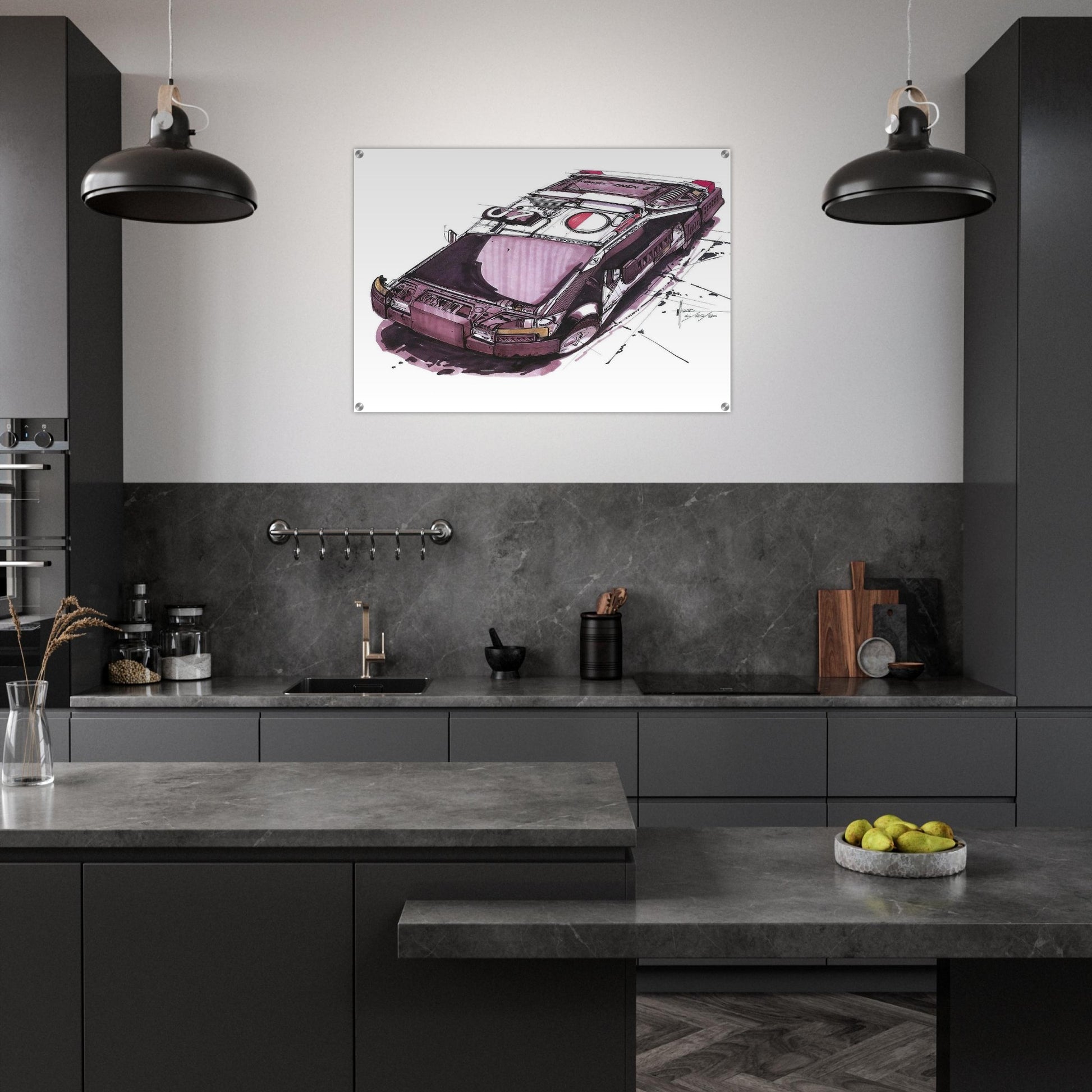 Syd Mead - Syd Mead Acrylic Print - 70x100 cm / 28x40″ inches