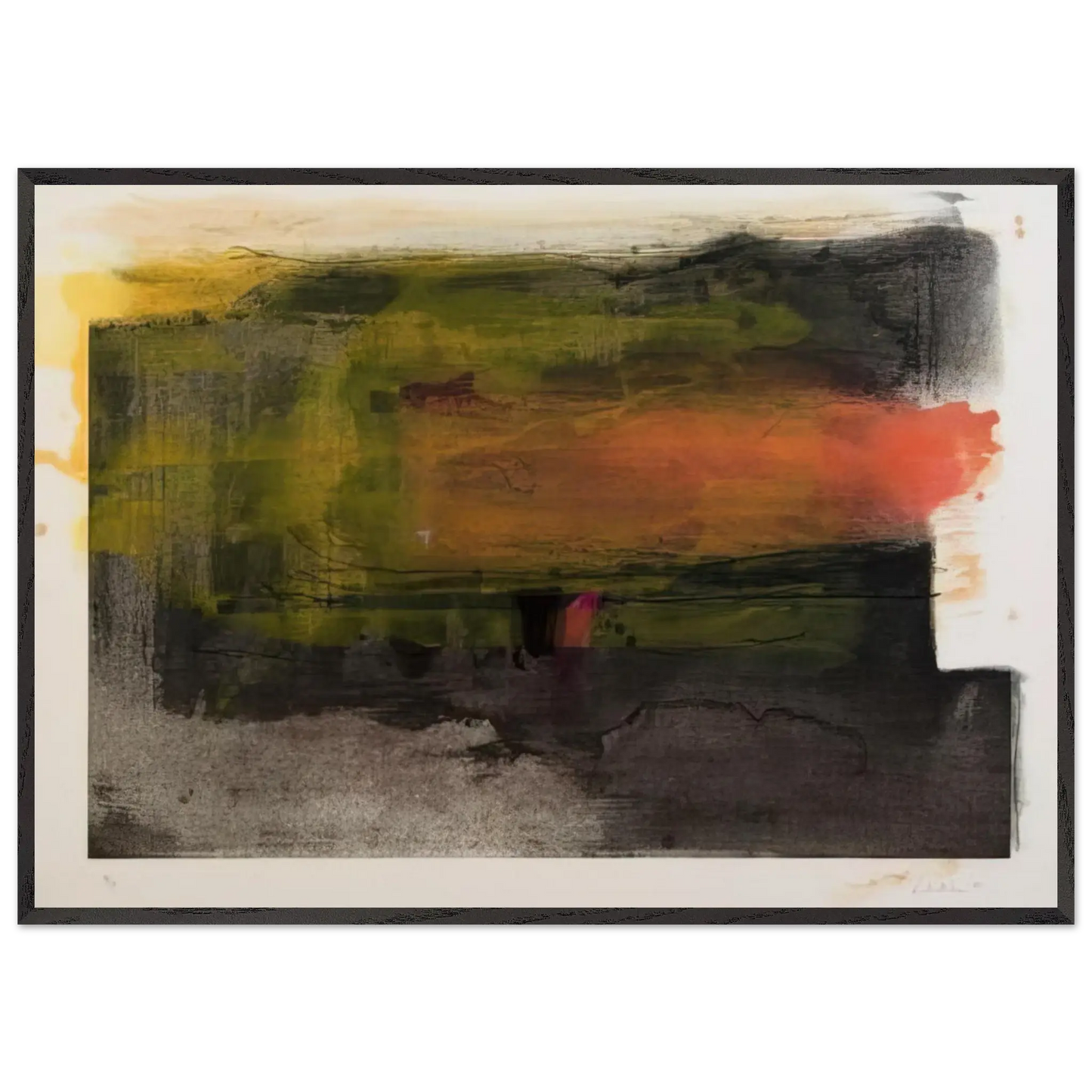 Helen Frankenthaler - Deep Sun - 1983 Wall art - 45x60 cm / 18x24 Inches - Fine Art Poster - -