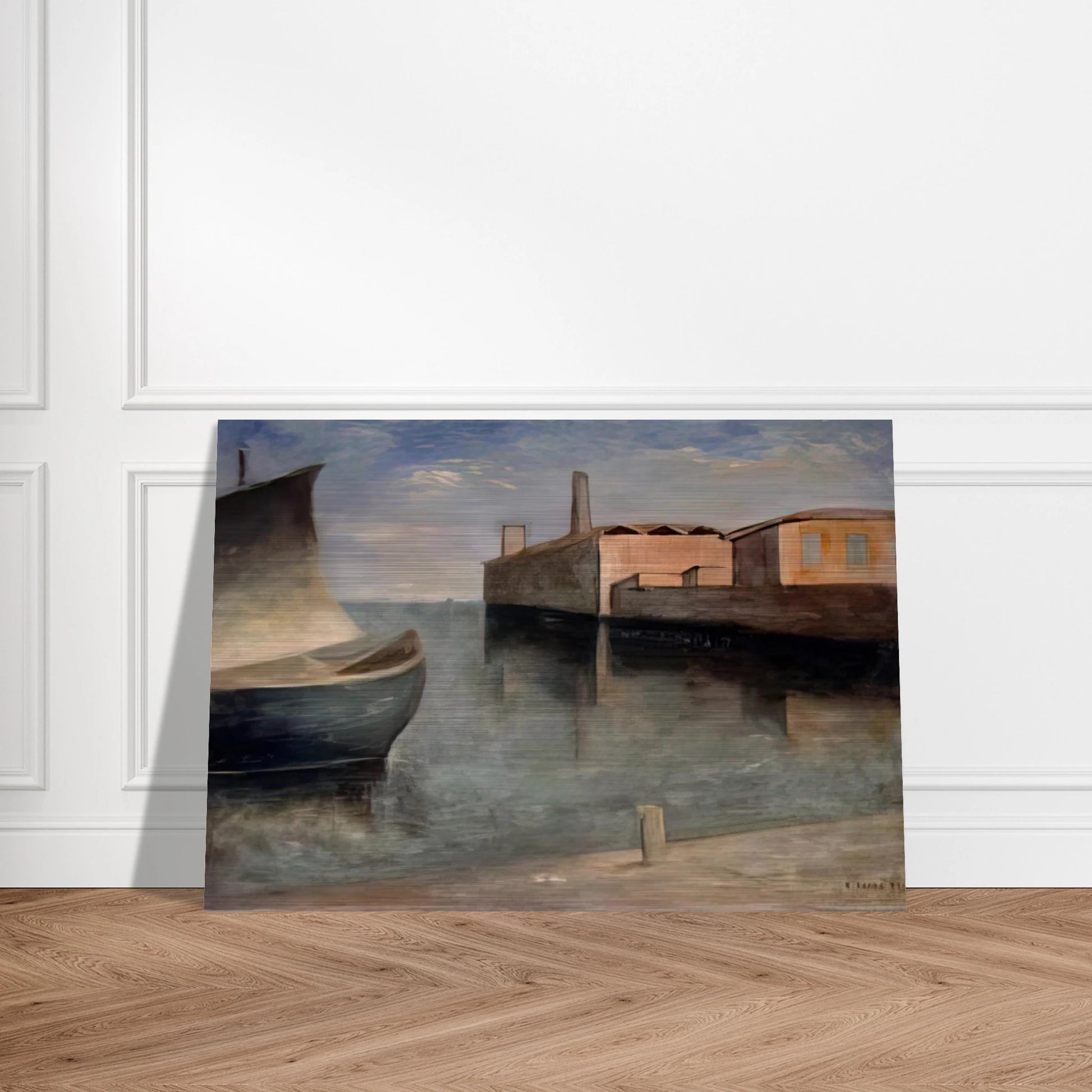 LAGOON 1932 - Carlo Carra Brushed Aluminum Print - 70x100 cm / 28x40 inches | Carlo Carra Aluminum Print | Carlo Carra Prints