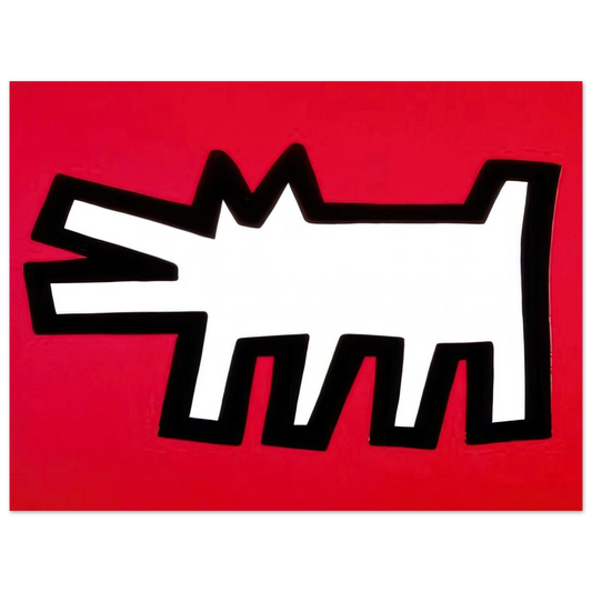 Keith Haring - BARKING DOG 1990  75x100 cm / 30x40inches Fine Art Poster | Keith Haring Art For Sale