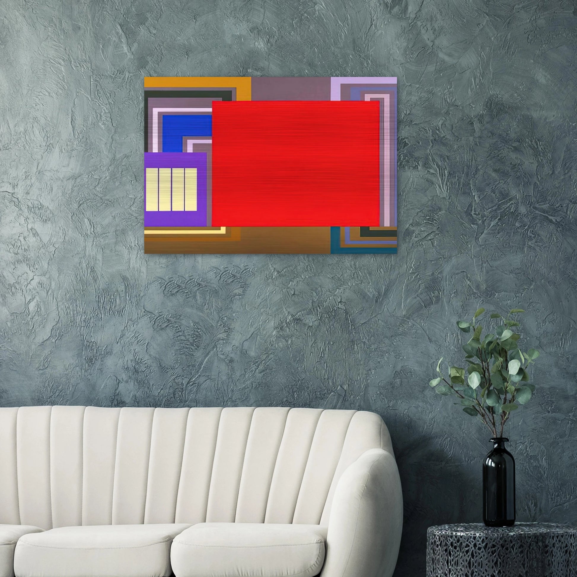 Power User - 1995 - Peter Halley Brushed Aluminum Print - 70x100 cm / 28x40 inches | Peter Halley Aluminum Print | Peter Halley Prints