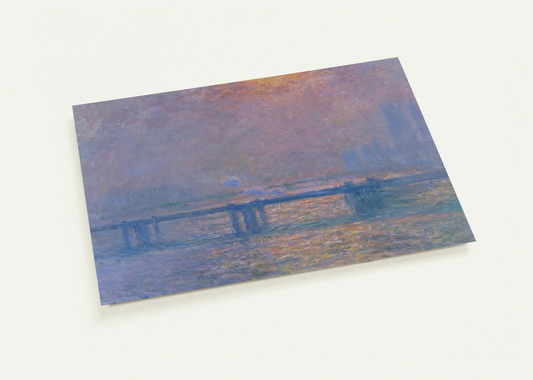 Charing Cross Bridge, The Thames By claude monet Pack of 10 Post Cards | claude monet Post Cards | A6 (10.5 x 14.8 cm) - 4.1 x 5.8 inches
