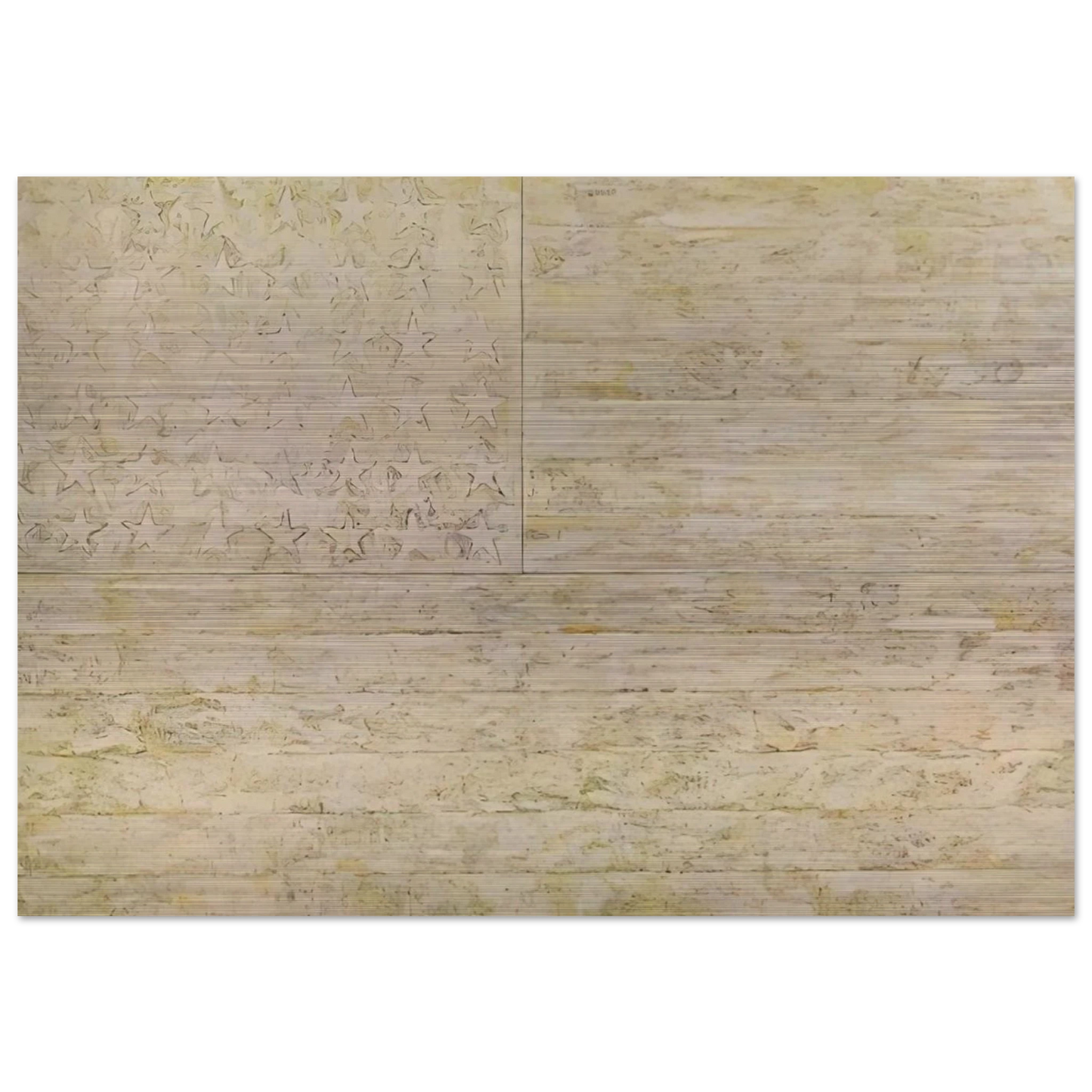 WHITE FLAG - Jasper Johns Brushed Aluminum Print - 70x100 cm / 28x40 inches | Jasper Johns Aluminum Print | Jasper Johns Prints