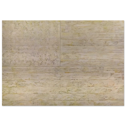 WHITE FLAG - Jasper Johns Brushed Aluminum Print - 70x100 cm / 28x40 inches | Jasper Johns Aluminum Print | Jasper Johns Prints