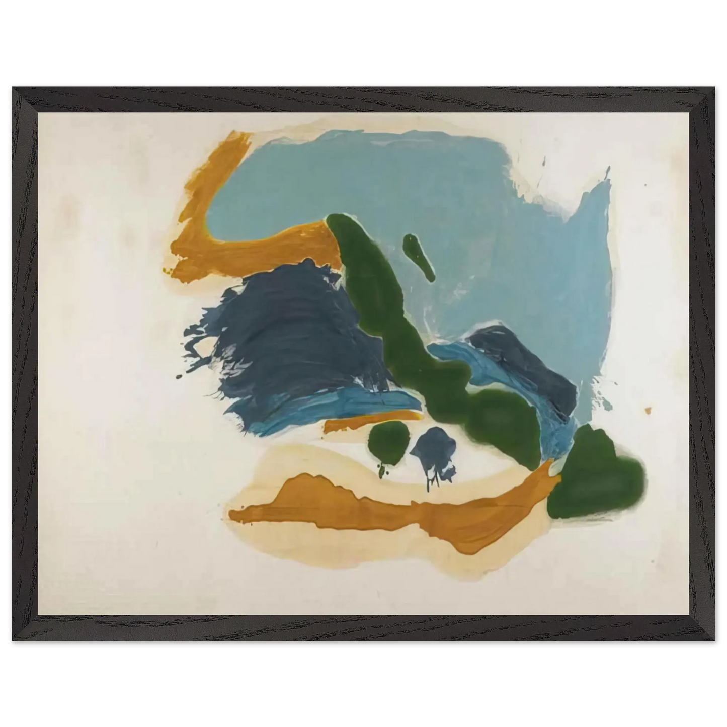 Helen Frankenthaler - Tuscany - 1963 Wall art - 21x29.7 cm / 8x12" - Premium Wooden Framed Poster With Fine Art Paper - White frame