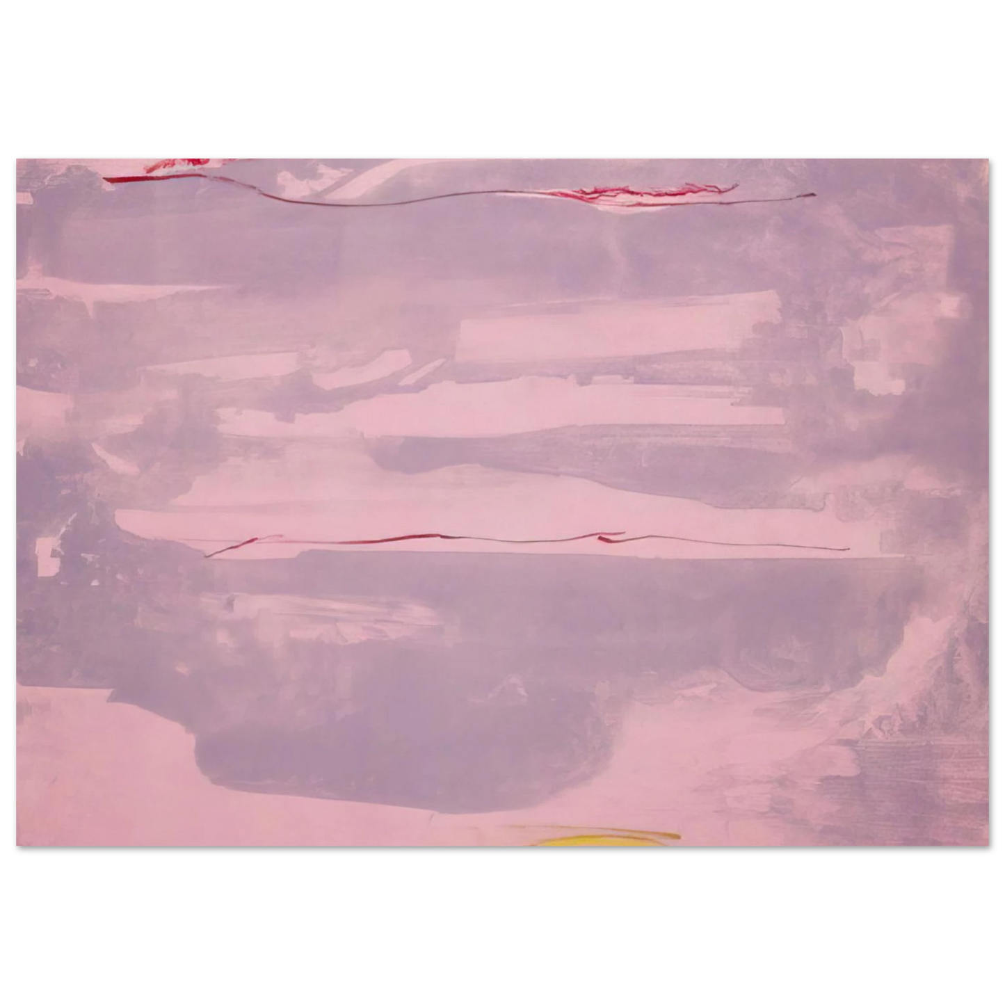 Helen Frankenthaler - Dream Walk - 1977 Wall art - 27x35 cm / 11x14 inches - Premium Wooden Framed Poster With Fine Art Paper-canvas - White frame